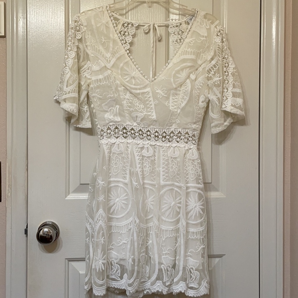 Showpo White Lace Dress
